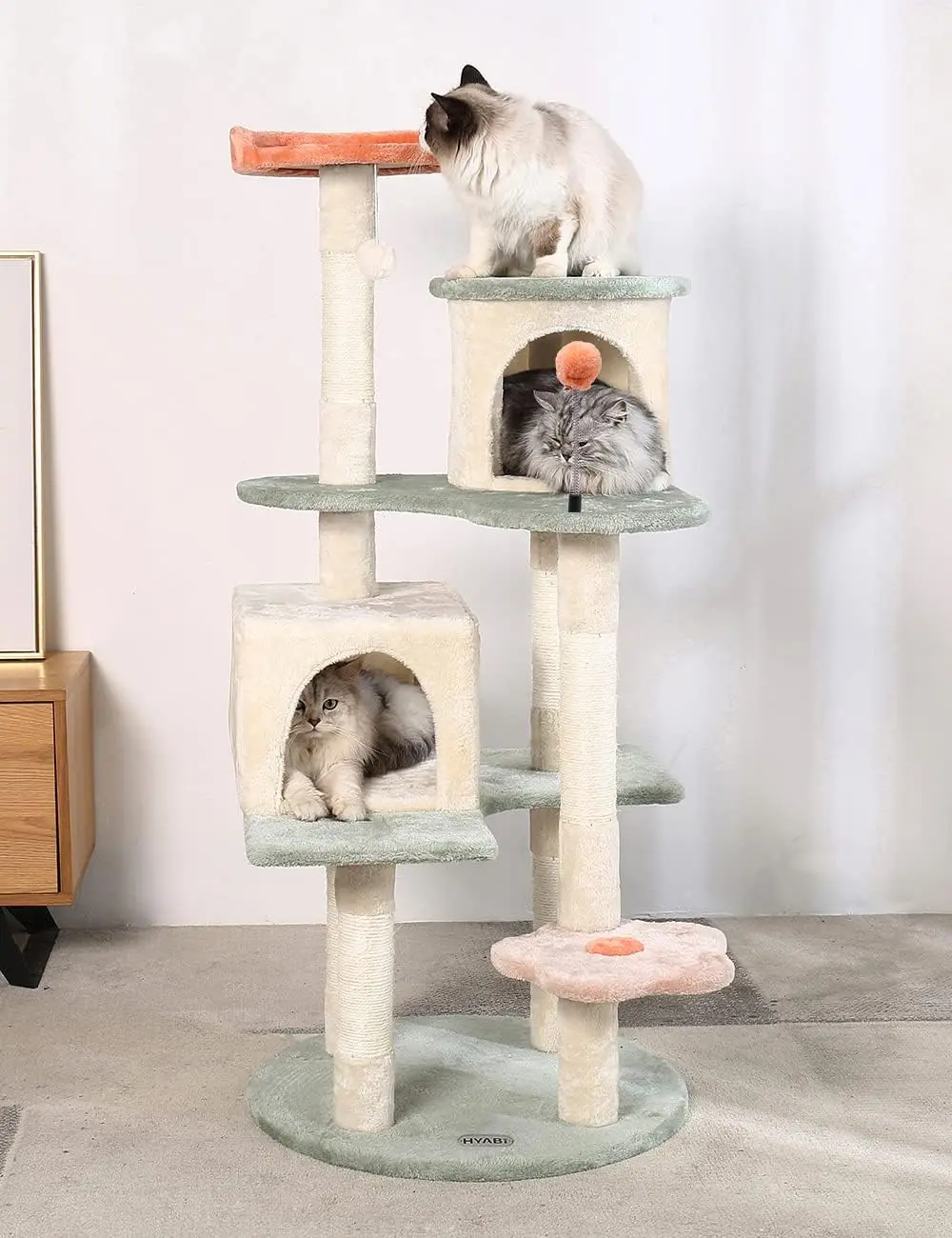 Flower Cat Tree Pet Scratching and Climbing Tool Cat House Plush Perch Kitten Entertainment Platform House Furniture
