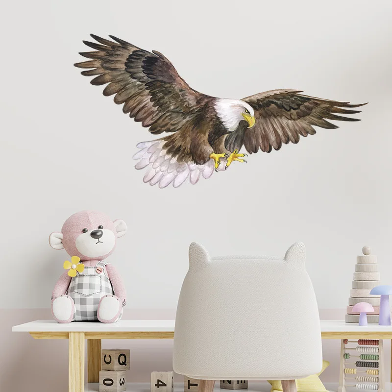 Removable Eagle Soaring Bird Decorative Vinyl Office Decor Wall Art Sticker Students Dormitory Decoration Classroom Decal Poster