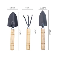 Mini Garden Shovel Rake, Bonsai Tools for Flowers Potted Vegetables Digging Weeding Tools, Wooden Handle, Plant Horticulture Set 1