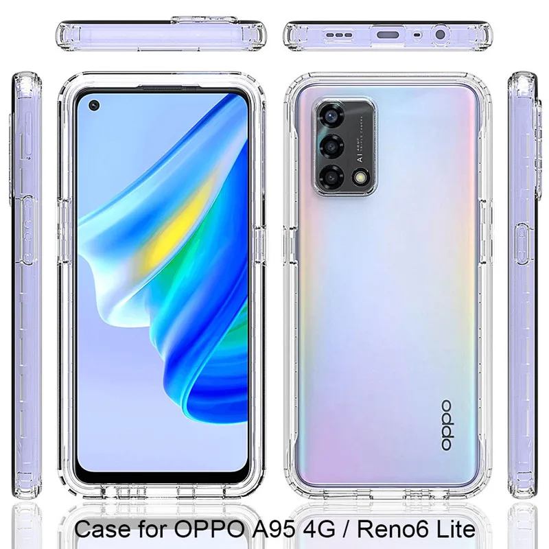 

Gradient Case For Oppo A95 4G CHP2365 Airbag Clear Silicone TPU Shockproof Back Cover Case for Oppo Reno6 Lite Reno6Lite CPH2365