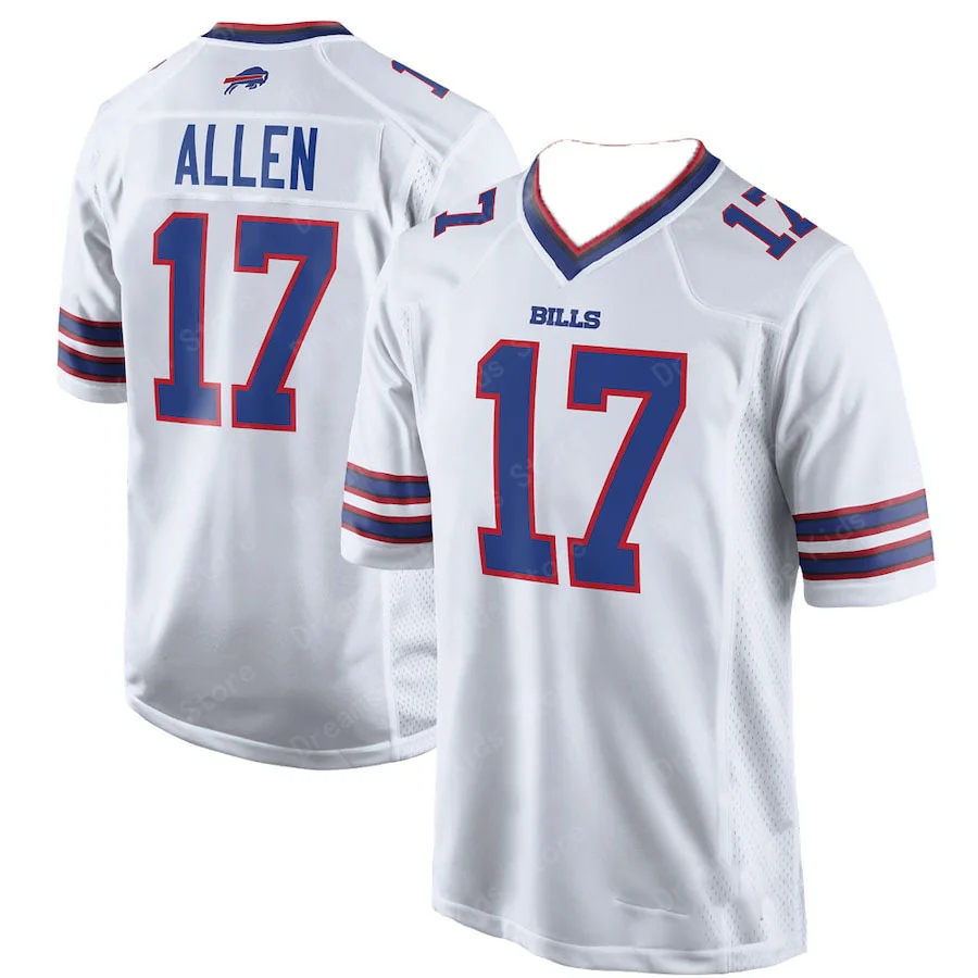 New Arriavl Summer MenJosh Allen Buffalo Bills  Team Game Player No.17 Quick Drying Women Men T-Shirt Adult/ KID Jerseys Kit Top 4