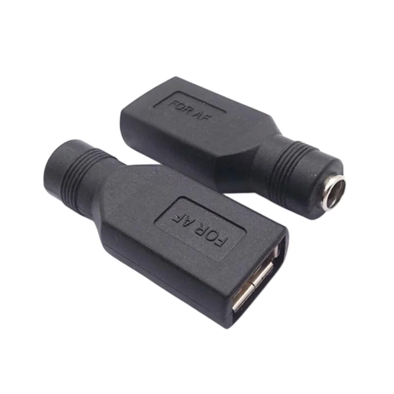 USB to DC 암 커넥터 12V DC5.5X2.1 F to USB F 플러그 5V 충전 어댑터 컴퓨터 노트북 PC USB 전원 연장 커넥터