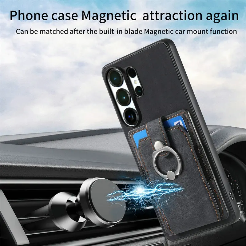 Leather Wallet Phone Case with Card Holder