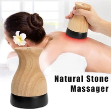 

110-240V Energy Hot Stone Back Massager Bump Heating Gua Sha Massage Tool Meridian Dredging Fat Burning Body Care Muscle Neck