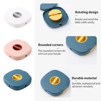 Enrouleur de câble USB rond Portable, petit organisateur de câble, organisateur de câble de données rotatif, enrouleur de câble de chargement Mobile pour téléphone Portable 2