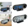 Electronic Digital LED Mirror Alarm Clock Projector USB Rechargeable Temperature 4