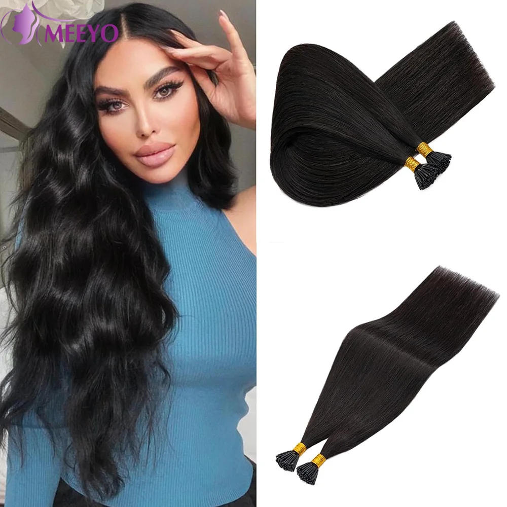 Straight I Tip Hair Natural Color Extensions 26 Inches Brazilian Human Hair Extensions Real For Woman Capsule Keratin