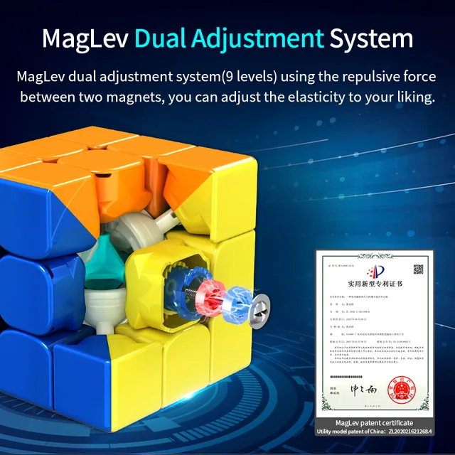 [Picube] MoYu RS3M2020 3x3 Magic Speed Cube RS3M Maglev 3x3x3 Magnet Speed Puzzle Educational Toys Meilong speed cube puzzle 3