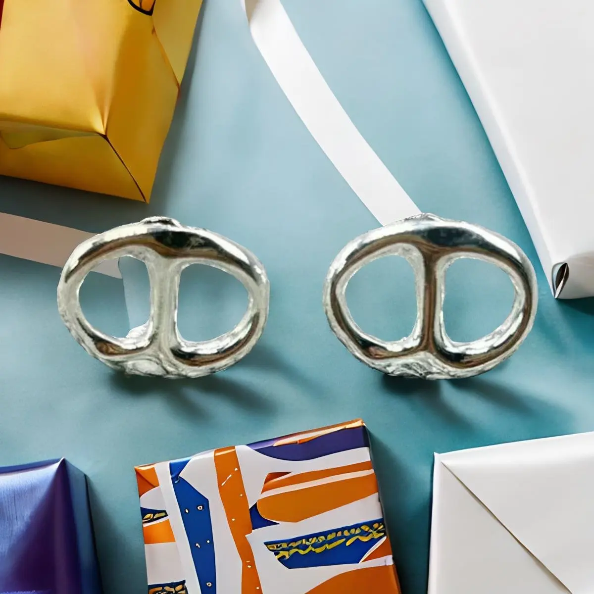 

Новинка 2024 г., изысканные модные гальванизированные серьги-гвоздики unode 50 из серебра 925 пробы с двумя D-образными камнями, женские очаровательные искусственные ювелирные изделия в подарок