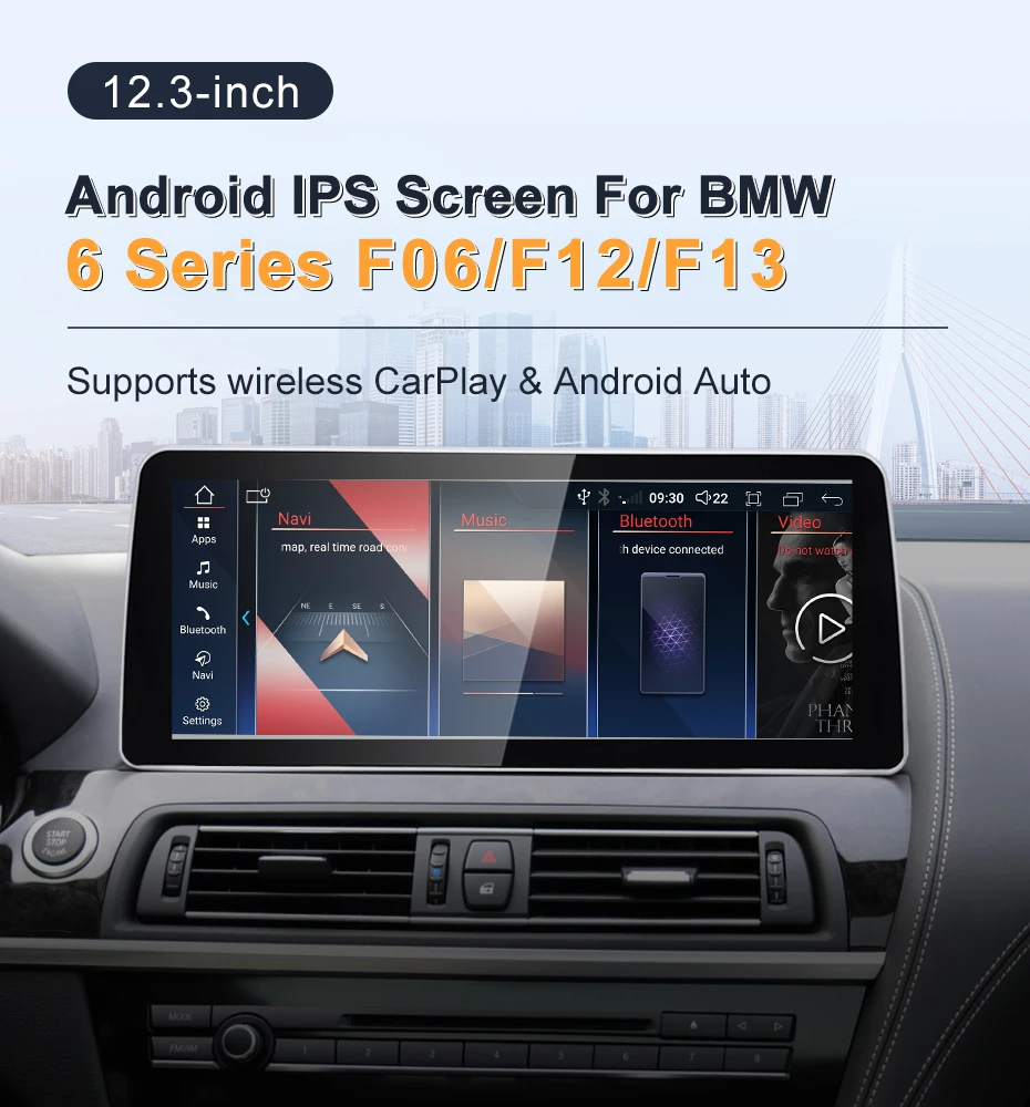 2024 New ID6 ID7 ID8 UI Android System Wireless Carplay AUTO For BMW 6Series F12