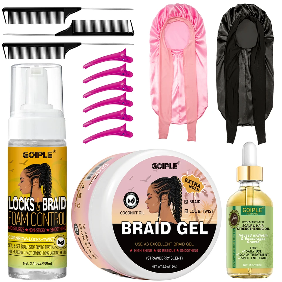 Extra Hold Braiding Foam Styling Gel Mousse