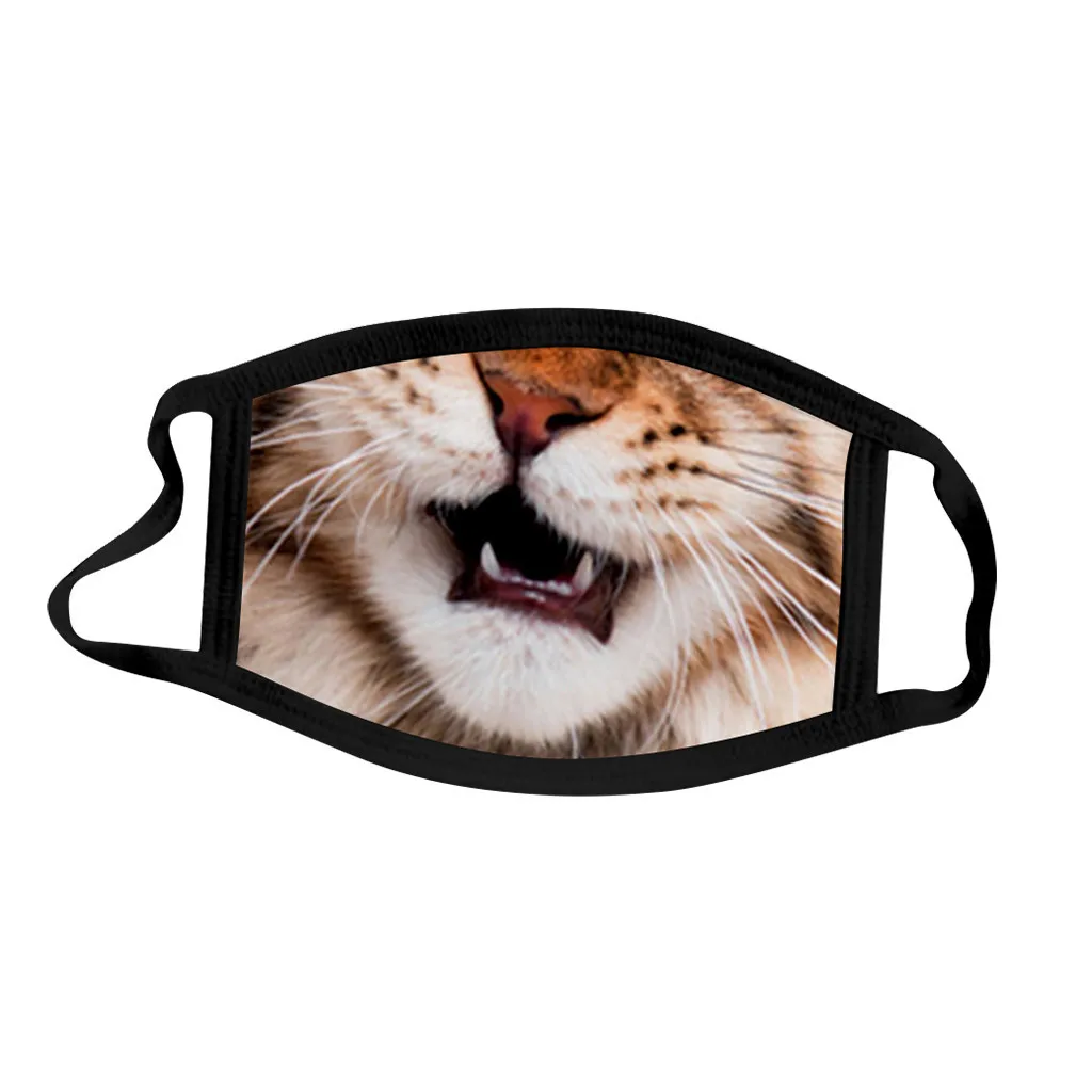 

1pc Ladies Cute And Quirky Animal Print Mask Washable And Reusable Cotton Odorless Mask Pressure-Free Mask For Long-Term Wear