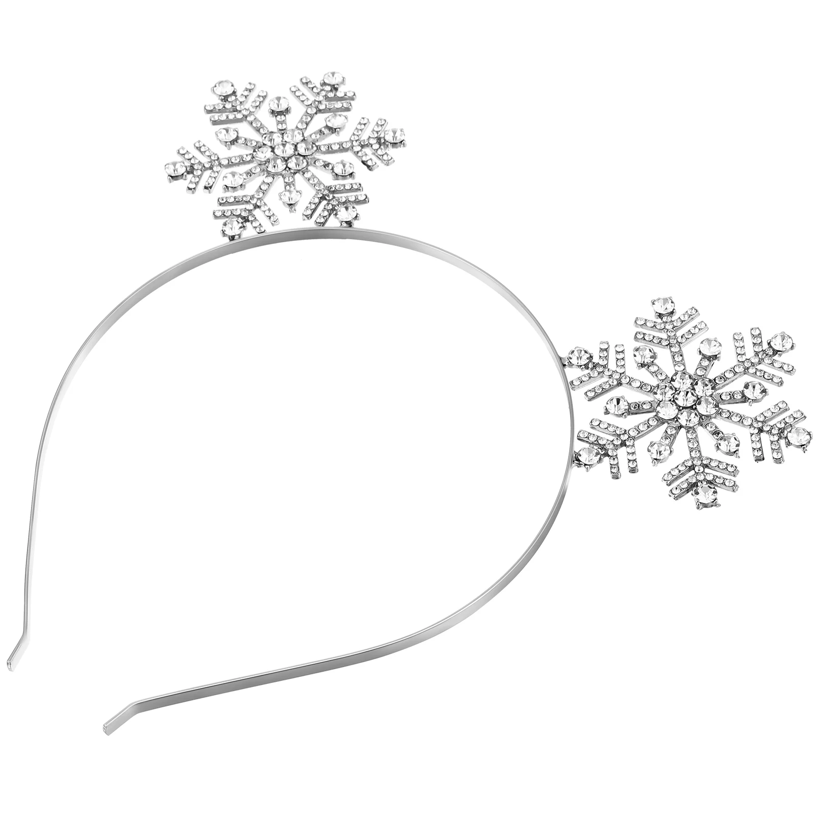 

3 Pcs Snowflake Crystal Headband Christmas Headdress Party Decoration Holiday Headbands Hair Alloy Jeweled for Women Miss