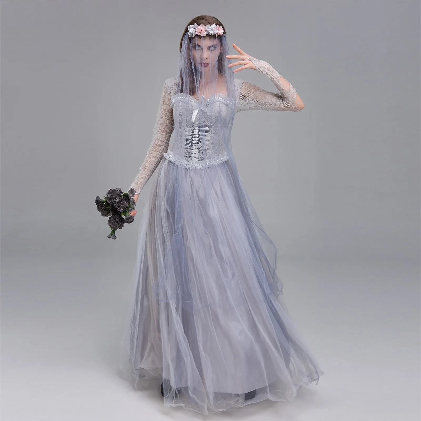 Party Attire Halloween Women'S Ghost Bride Costume Women'S Costume Horror Ghost Bride Cosplay Dress Performance