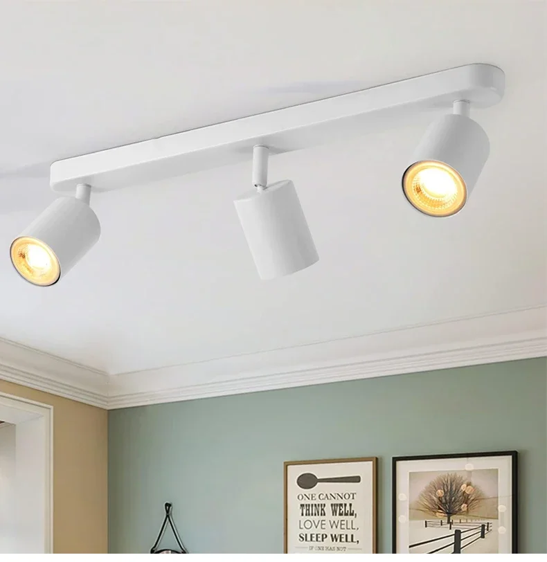 Description Picture 4 of itemNordic Three Head Spotlights LED Ceiling Lights with Adjustable Angle TV Background Wall Ceiling Spotlights