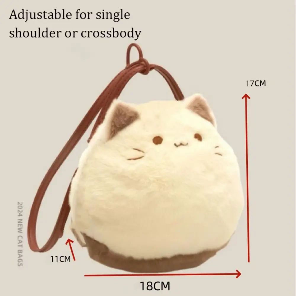 Cute Furry Cat Bag High Appearance Level  Kitten Handbag Fashion  Doll Crossbody Bag Shoulder Bag Clutch Bag