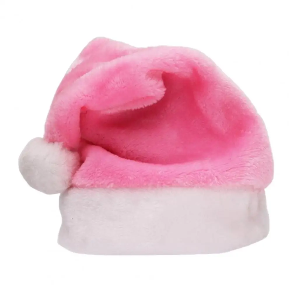 New Year Santa Hat for Women Men Plush Velvet Christmas Hat Soft Holiday Dress-up Party Children Christmas Cap
