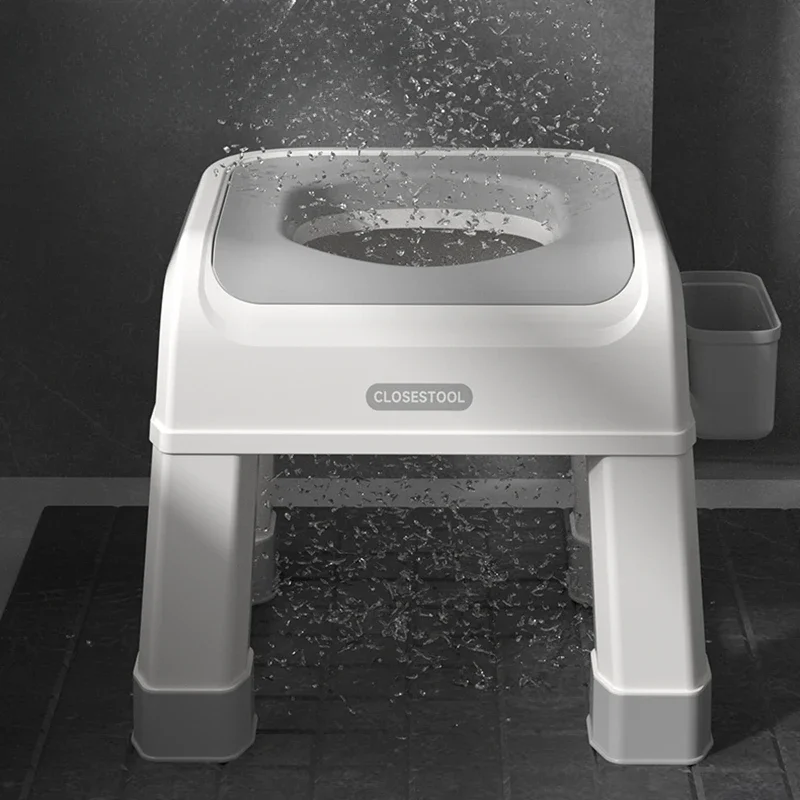 Commode Stool Multifunctional Simple Foot Stools Squat Potty Bathroom Toilet Stool Portable Toilet Seat Stool for Bathroom Potty 5