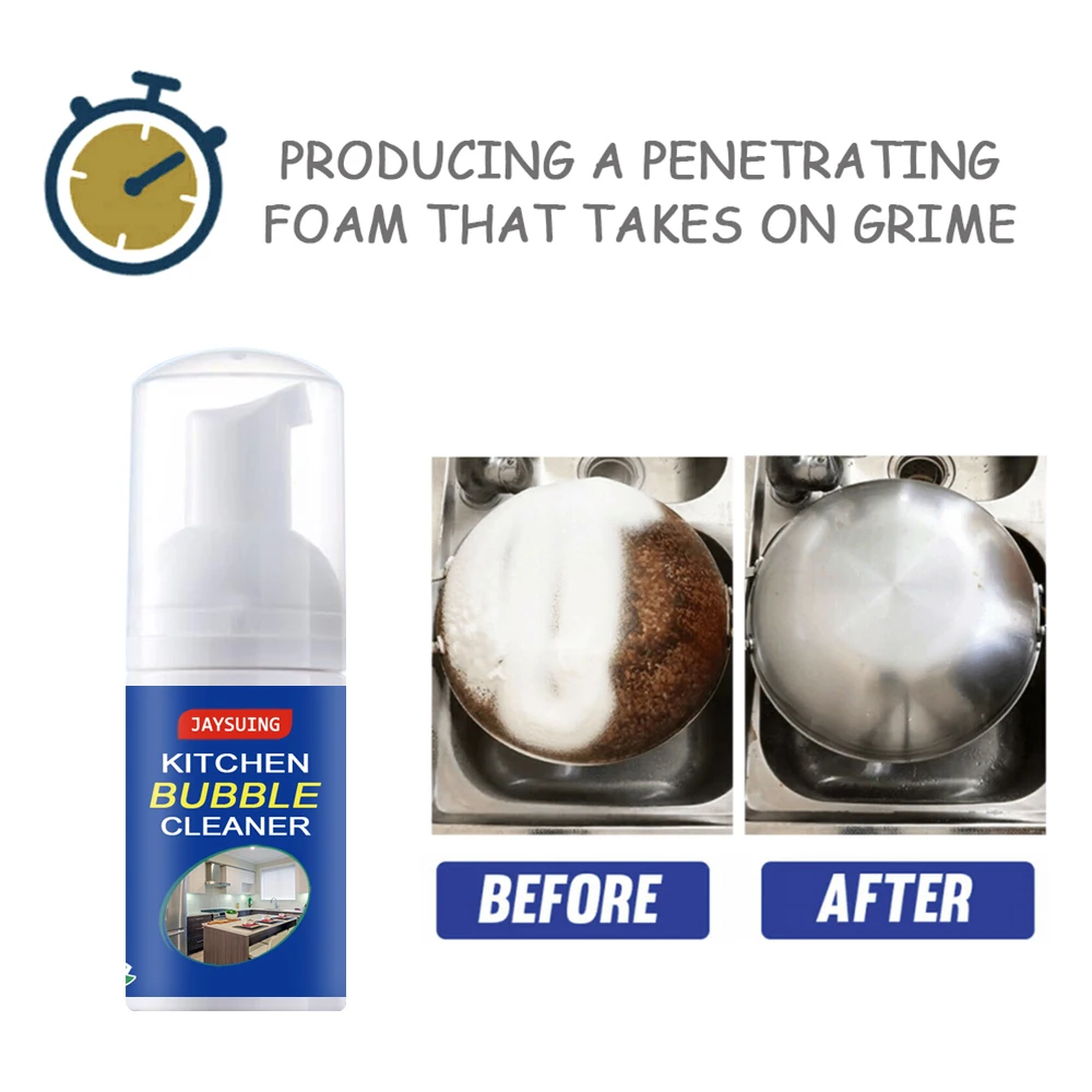 30ml Kitchen Cleaning Foam Cleaner Strong Stain Oil Remover Cleaning Bubble Agent Household Kitchen Stoven Range Hood