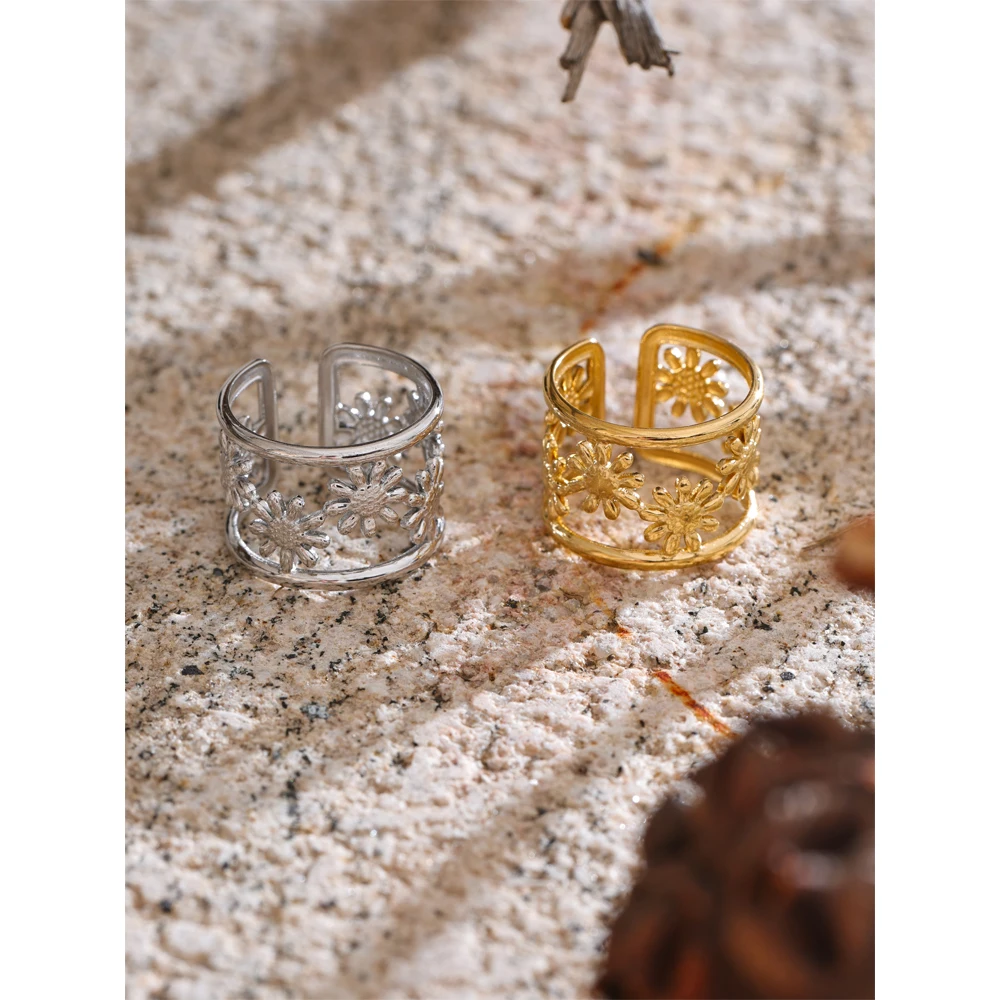Yhpup Adjustable Stainless Steel Ring