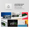 LED Digital Alarm Clocks With Snooze Digital Temp Time Music Dual Clock With USB Charger Large Digit Display Brightness Dimmer 6