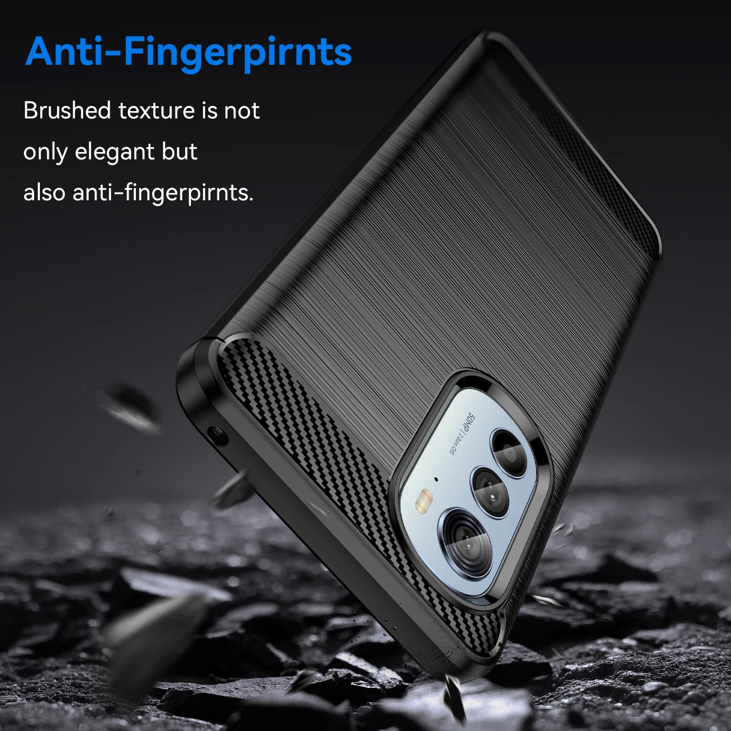 Sleek Matte Carbon Fiber Soft Silicone Phone Case