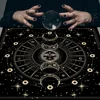 Bohemian Moon Phase Tarot Tablecloth Altar Cloth Divination Decoration Black Starry Sky Moon Witchcraft Tarot Card Table Cloth 5