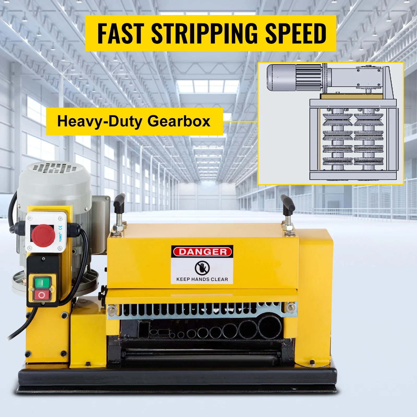 CWS-M50 Automatic Copper Wire Stripping Machine - Strips 1mm To 40mm Cable, Scrap Recycling Tool