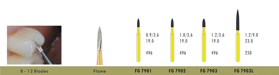 5 stücke Dental Wolfram Finishing Hartmetall bohrer fg 7903l 7903 8-12 Klingen Zahnmedizin Schleif bohrer Hoch geschwindigkeit Trimmen Zahnärzte Werkzeuge,bohrmaschine – Detail 2