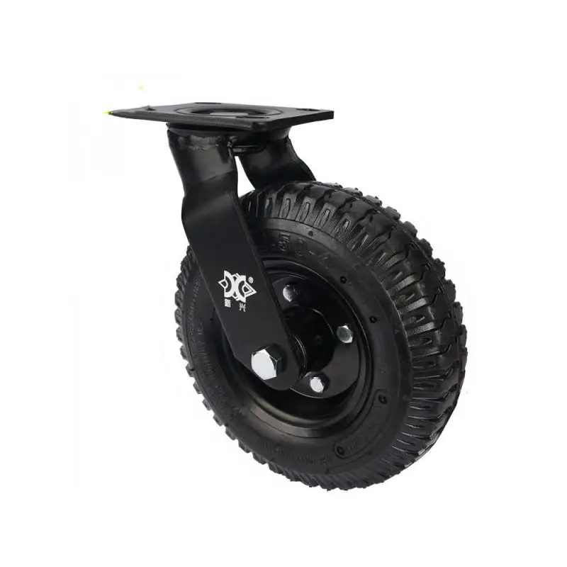 

1 Pc 8 Inch Normal Caster Inflatable Rubber Wheel Universal Heavy Vientiane Hotel