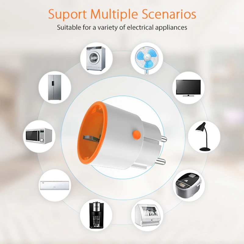 Tuya Zigbee 3.0 Ʈ  ÷ 16A EU ܼƮ 3680W  Ʈ   , Alexa EU ÷ ۵