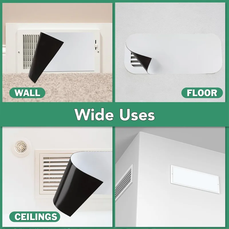 3pcs Strong Magnetic Vent Covers for Home Floor Standard Air Registers 5.5&times;12 inch air vent cover ducting ventilation cover