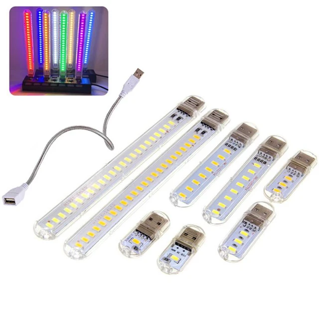 Mini lámpara Flexible de luz LED USB, portátil, Flexible, de lectura, suave  y brillante, para PC, portátil, mesa, Banco de energía, dispositivos USB -  AliExpress