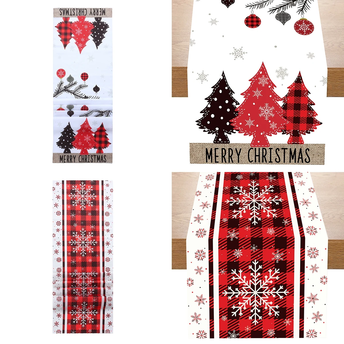 Description Picture 6 of itemChristmas Table Runner Elk Snowman Table Cover Merry Christmas Decorations For Home Table 2024 Navidad Happy New Year Gift 2025
