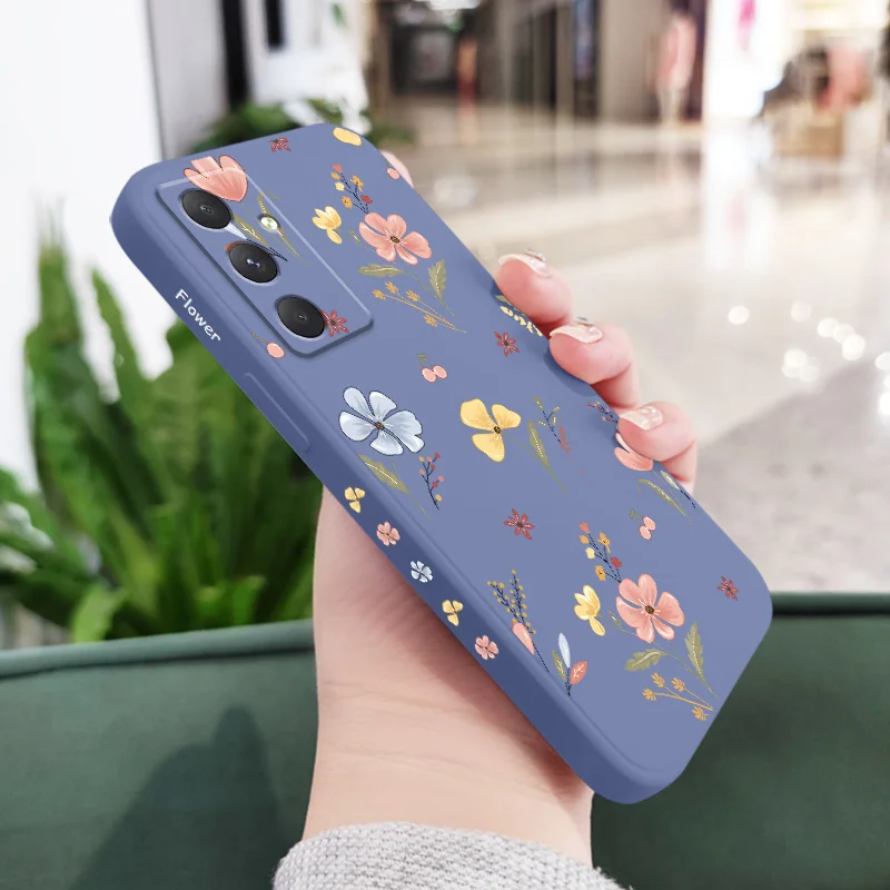 Blue Flower Pattern Phone Case - Elegant and Durable Cover
