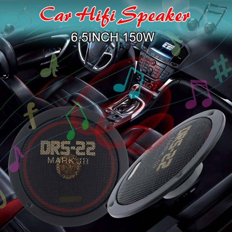 6.5Inch Universal Car HiFi Coaxial Stereo Speakers 150W Door Full Ranges Speaker