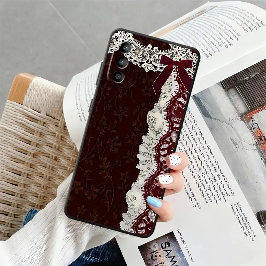 Elegant Black and Red Sexy Lace Phone Case Cover