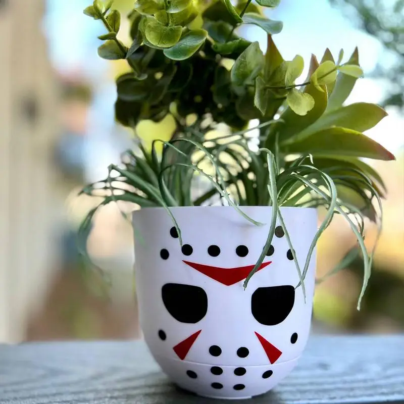 

Scary Funny Planter Pot Creative horror movie portrait personality succulent plant potted home office desk decoration for Indoor