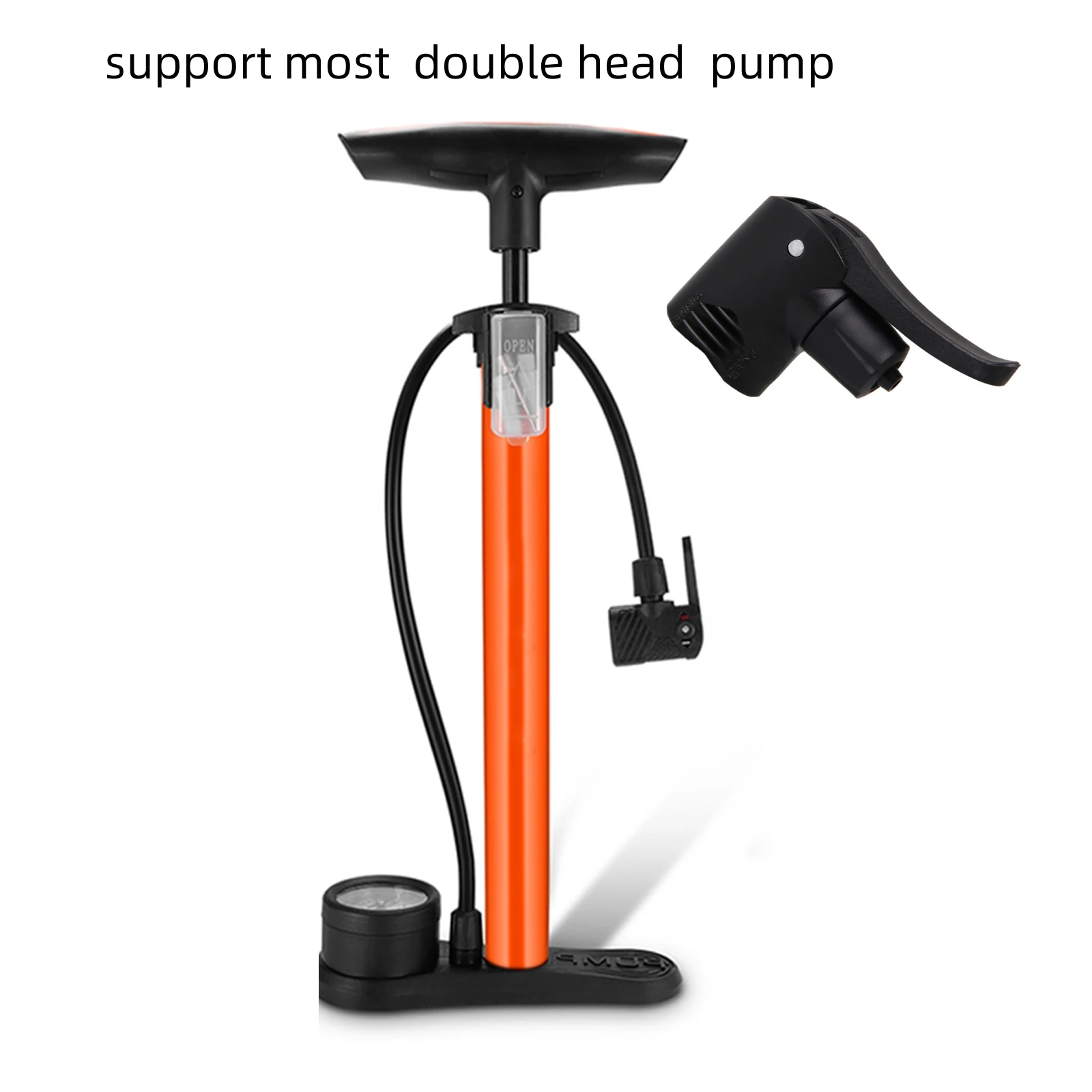 

Bicycle Pump Nozzle Hose Adapter Dual Head Pumping Parts Service Accessories For British/AV/French Conversion Nozzles Bycicle
