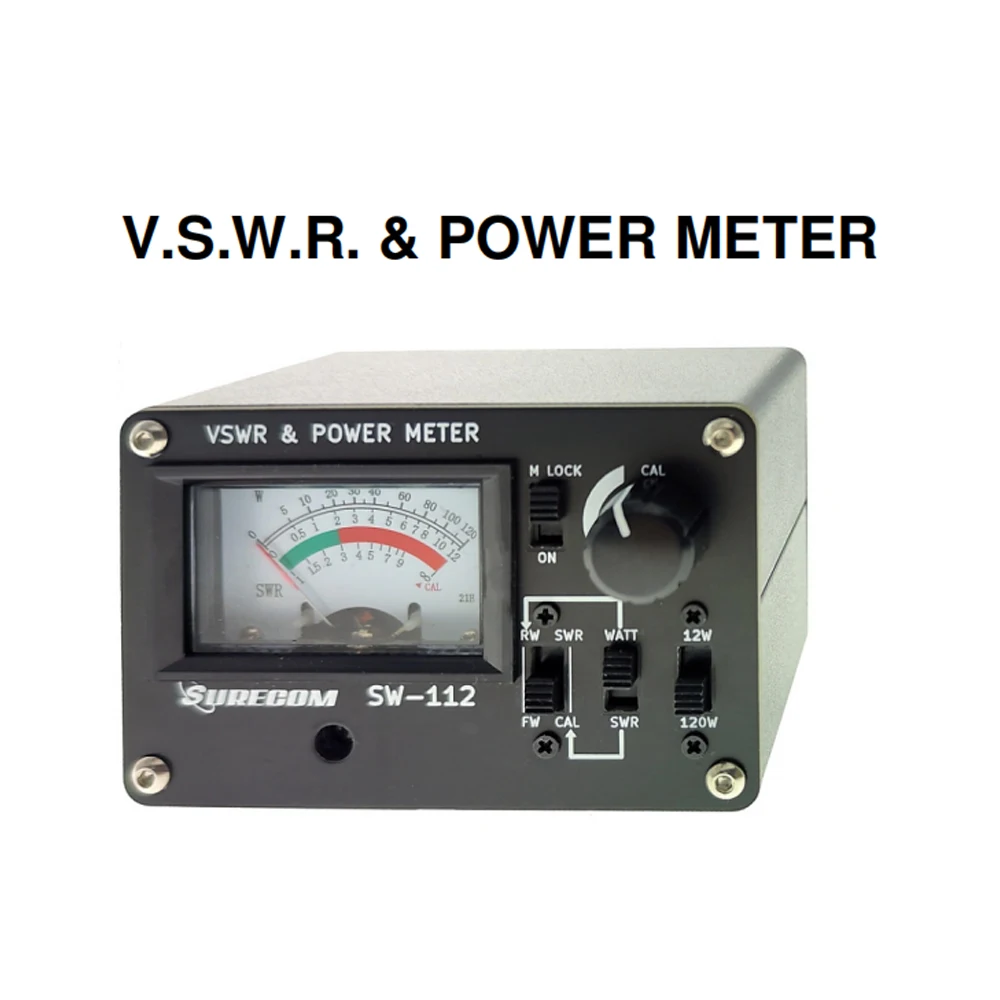 슈어컴 뉴 S.W.R. & 파워 미터 SW-112 LED 백라이트 주파수 범위 HF 1.5MHz -60MHz 또는 UV 125MHz-525MHz