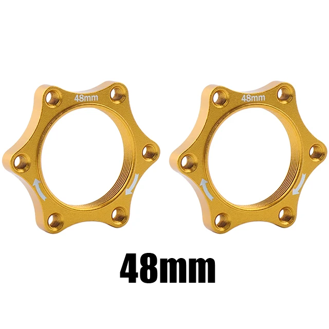2 pezzi bici da bicicletta 44mm 48mm ruota libera mozzo filettato rotore freno a disco 6 bulloni flangia adattatore convertore distanziatori  18
