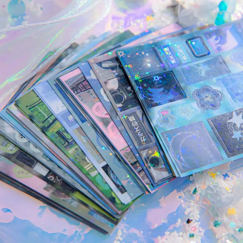 50 개/책 새로운 귀여운 일본 드림 코어 시리즈 스티커 전화 카메라 저널 엽서 DIY 콜라주 Kawaii 장식 스티커