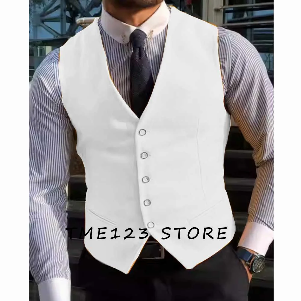 Men's Serge Casual Vest Suit Jackets Elegant Suits for Men Wang Formal Man Ambo Gothic Chaleco Male Vests Waistcoat Gilet Mens