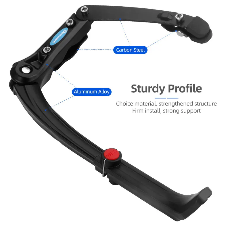 Dual Clamps Kickstand 24-29in Quick Height Adjust Bicycle Parking Rack MTB Road Chain Seat Stay Tubes Firm Install Strong Support bicycle kickstand bicycle stand bicycle support