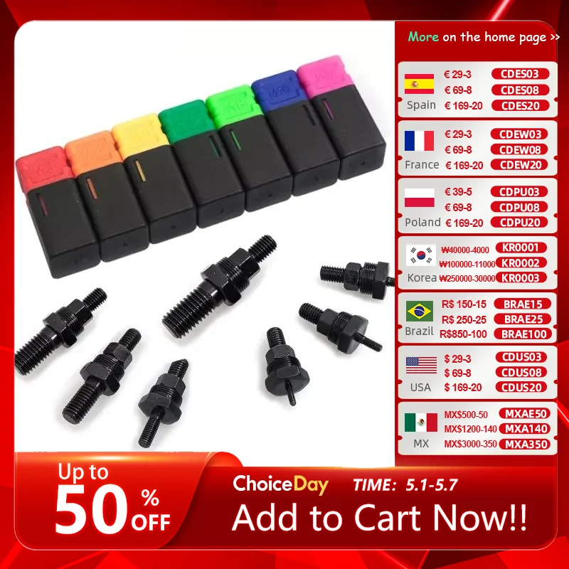 ALLSOME 7pc Riveter Gun Part Threaded Mandrel Replacement For Hand Nut Rivet Metric