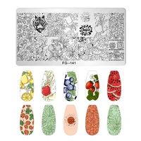 Ocean Animals Nail Stamping Plates Halloween Antelope Nail Stencils Summer Fruits watermelon Leaf Butterfly Stamping Templates 2
