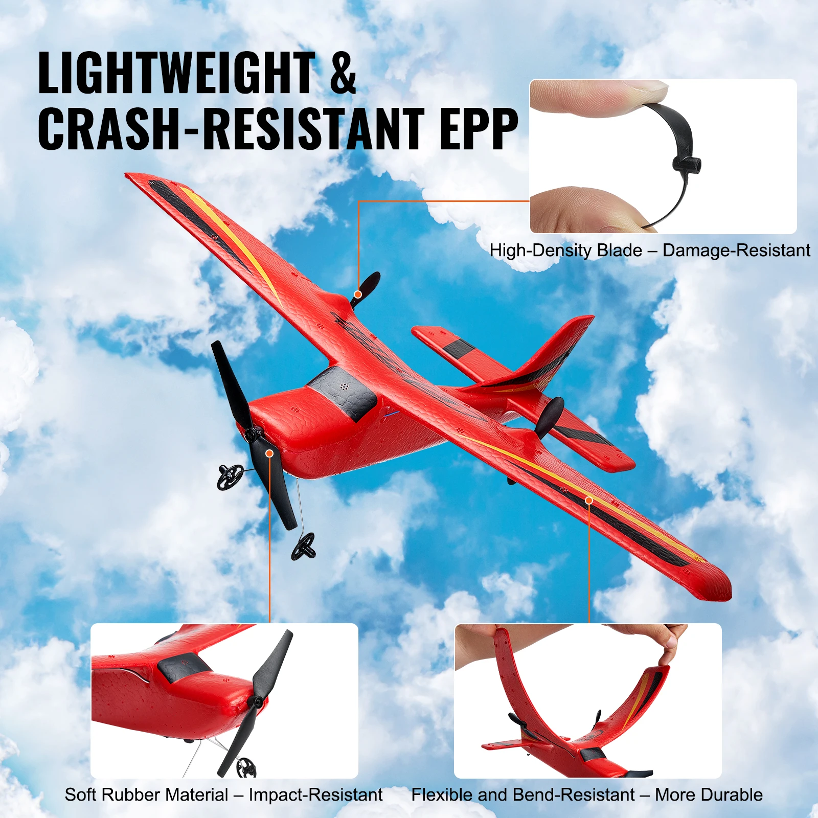 SucceBuy Z50 RC Plane 2.4G 2CH Remote Control Fighter Fixed Wingspan Glider 6-Axis Outdoor RC Warbird Airplane Toys Gifts