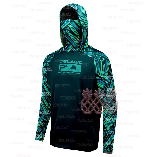 PELAGIC Fishing Clothing Hoodie Shirt Men UPF 50+ Quick Dry