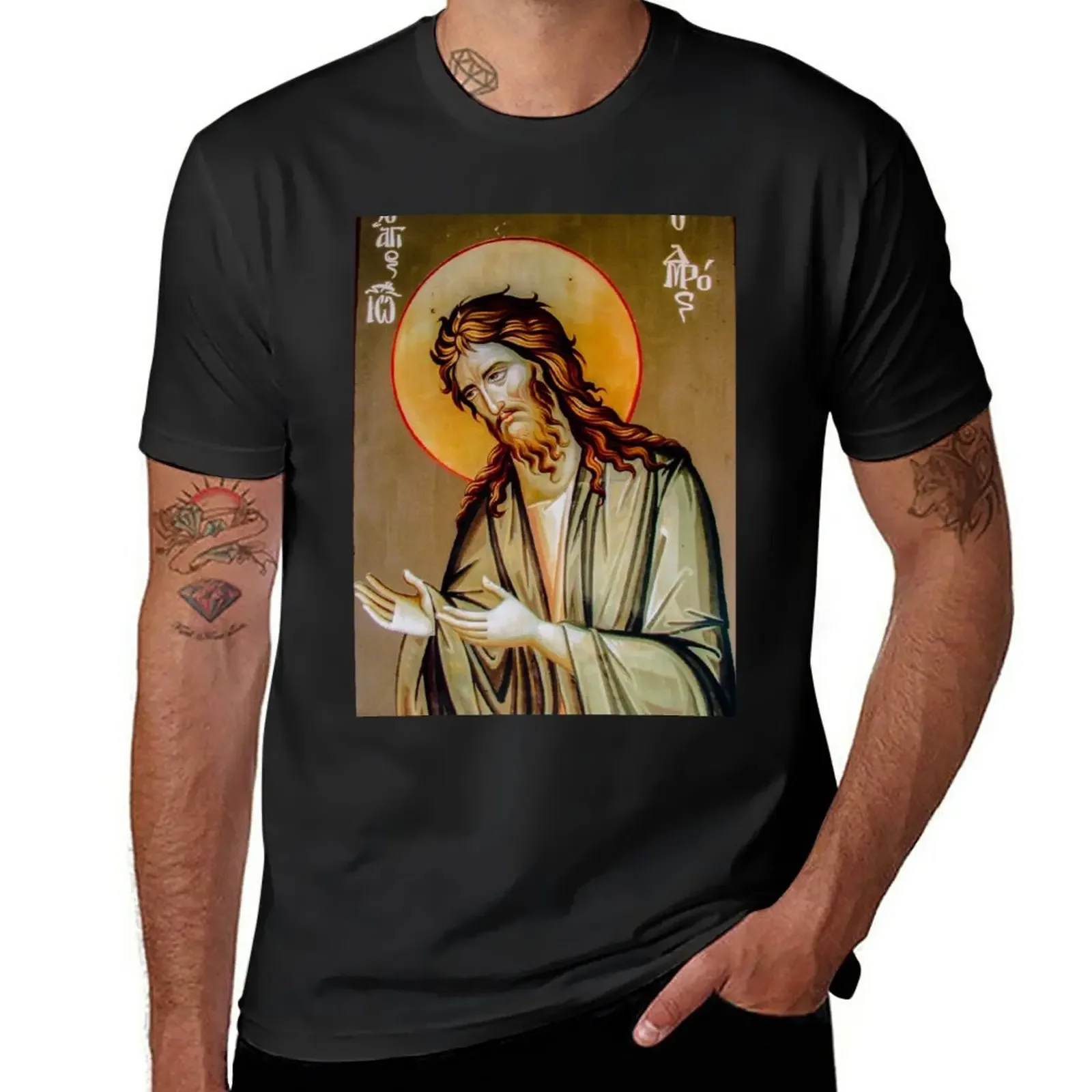 

John the Baptist T-Shirt summer tops aesthetic clothes mens workout shirts