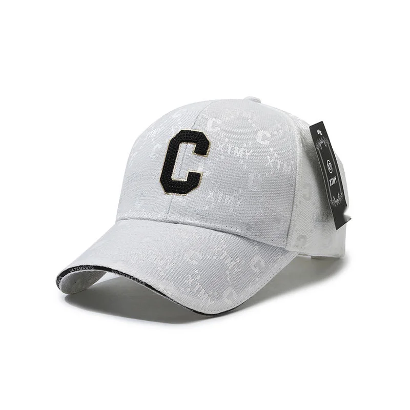 Fashionable Baseball Cap with Large Head Circumference and Embroidered Duckbill Cap, Breathable Sun Hat for Men and Women, Casual Hard Top Hat_voghion.com